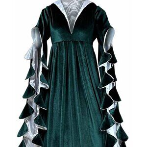 Scalloped Sleeve Velvet Renaissance Gown